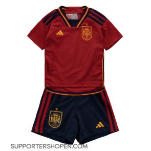 Spanien Hemmatröja Barn VM 2022 Kortärmad (+ korta byxor)